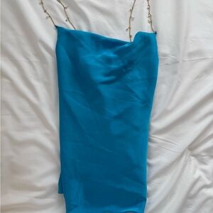 DO+BE Vibrant Blue Dress with Chain Details